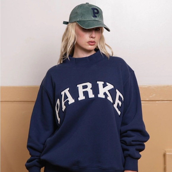 PARKE Navy Blue Sweatshirt - Picture 2 of 3